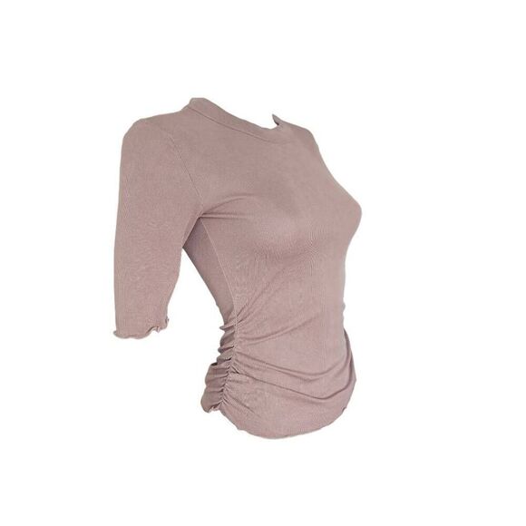 free people talk to me ruched t-shirt - Picture 1 of 5